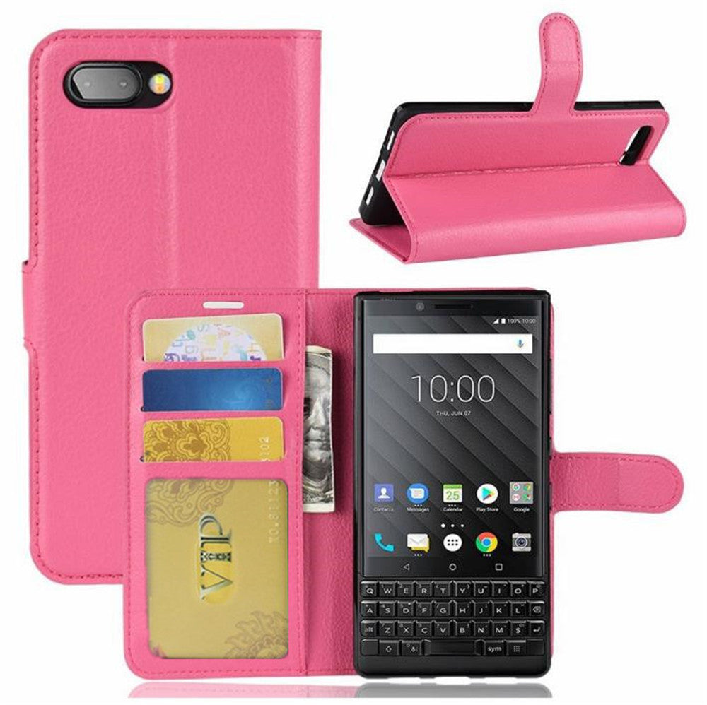 Leather Folio Wallet Case for Blackberry Key2 LE (Lite) Leather Folio Wallet Case for Blackberry Key2 LE (Lite)